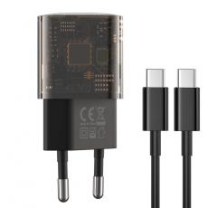 XO - XO Väggladdare 30W 1xUSB 1xUSB-C + USB-C Kabel CE05 - Brun