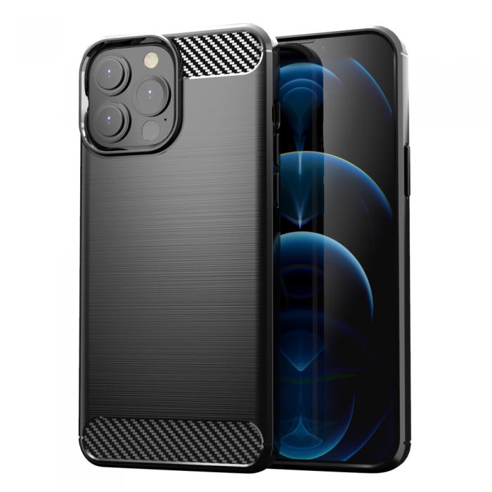 OEM - Carbon Case Flexible Skal iPhone 13 Pro - Svart