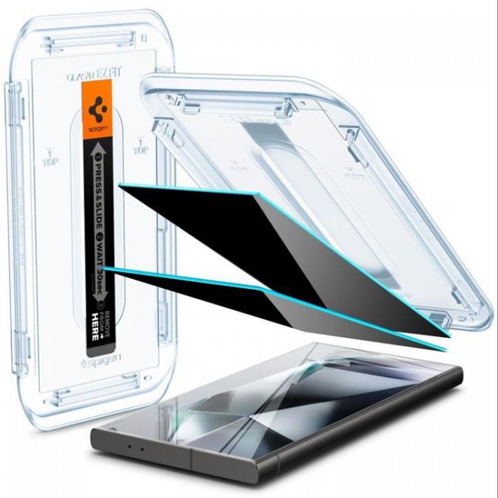 Spigen - Spigen 2-Pack Galaxy S24 Ultra Hrdat Glas Skrmskydd Privacy