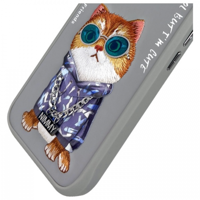 NIMMY - Nimmy iPhone 16 Mobilskal Glasses Cool Cat - Gr