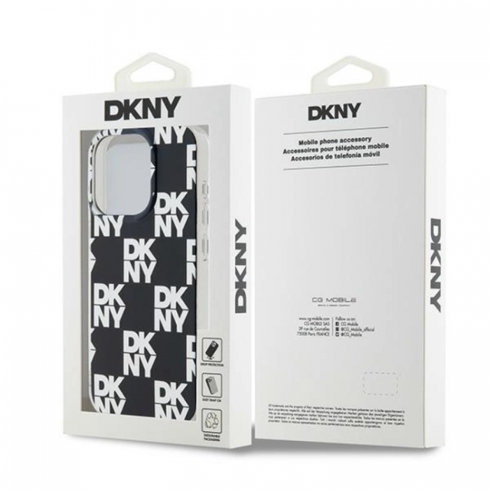 DKNY - DKNY iPhone 15 Pro Mobilskal IML Checkered Mono Pattern