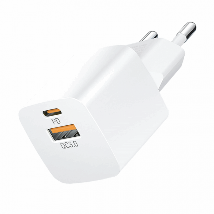 Wozinsky - Wozinsky Vggladdare 20W USB-C/USB-A - Vit