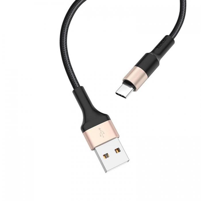 Hoco - Hoco Xpress USB-C till USB-A kabel 1m - Svart Guld