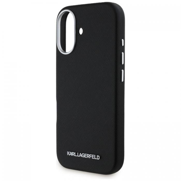 KARL LAGERFELD - Karl Lagerfeld iPhone 16 Mobilskal MagSafe Saffiano Full Wrapped - Svart