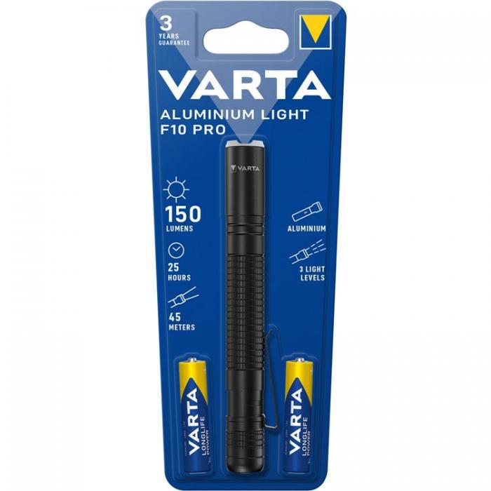 VARTA - Varta Aluminium Light F10 Pro Ficklampa 150 lm