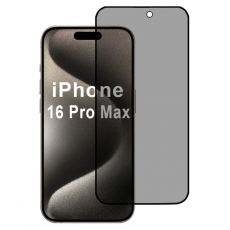 A-One Brand - iPhone 16 Pro Max Härdat Glas Skärmskydd Privacy - Svart