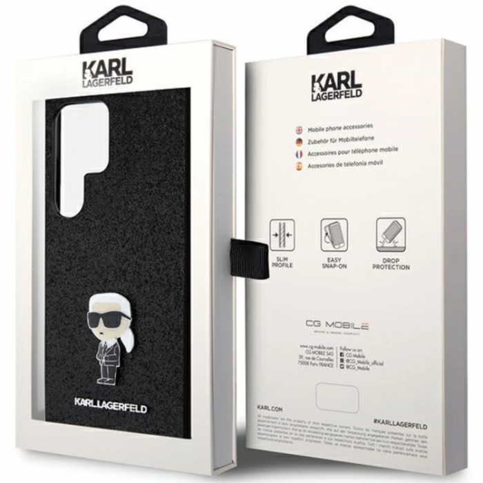 KARL LAGERFELD - KARL LAGERFELD Galaxy S24 Ultra Mobilskal Fixed Glitter Ikonik