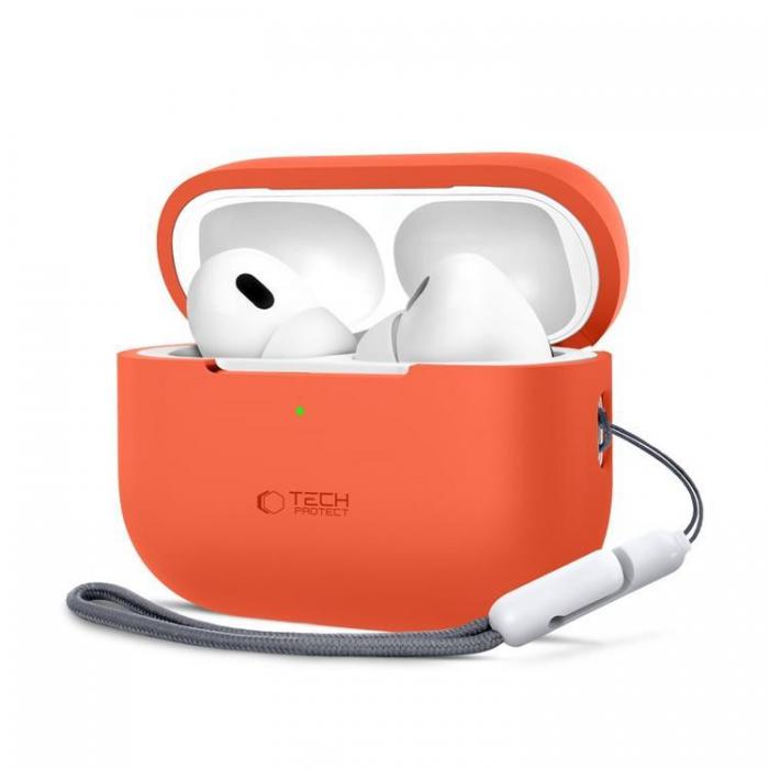 Tech-Protect - Tech-Protect Apple Airpods Pro 1/2 Skal Silikon - Neon Orange