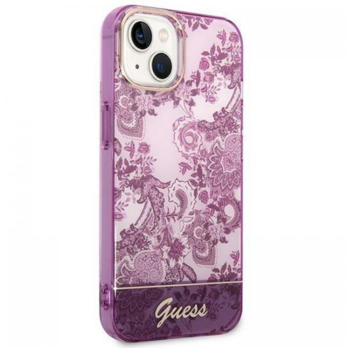 Guess - GUESS iPhone 14 Plus Skal Porcelain Collection - Fuschia