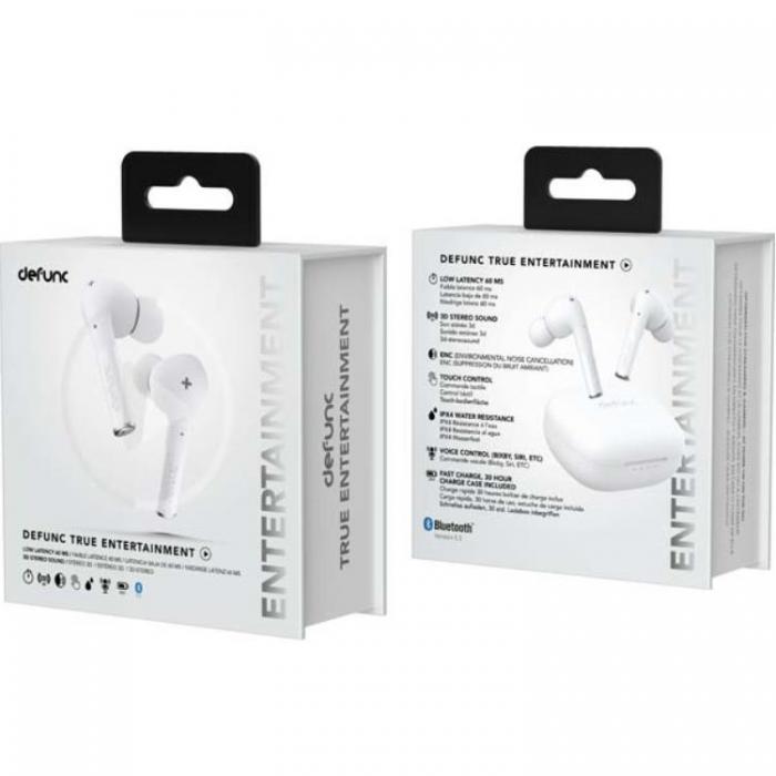 DeFunc - Defunc In-Ear Hrlurar Trdlsa Bluetooth True Entertainment - Vit