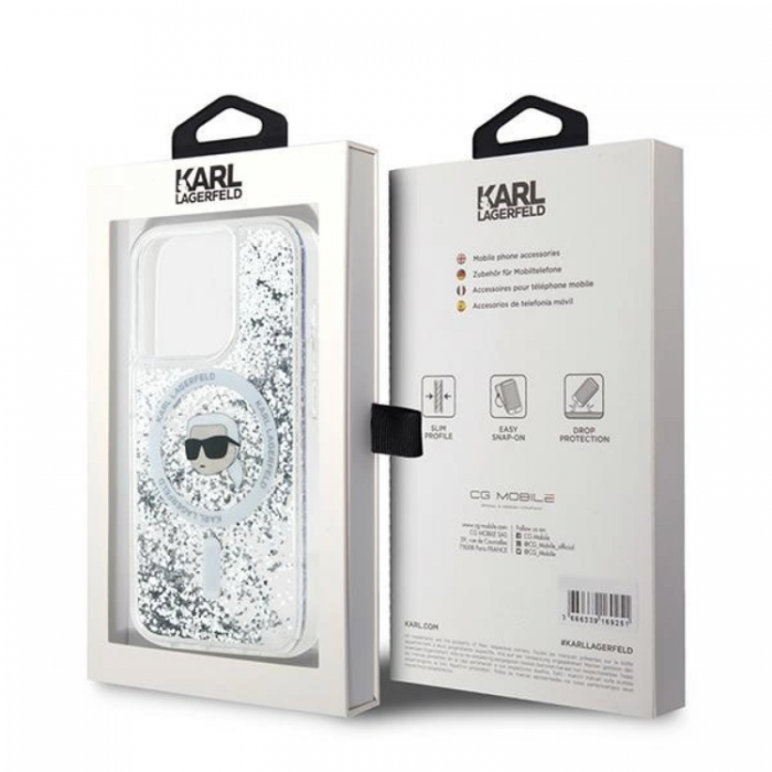 KARL LAGERFELD - Karl Lagerfeld iPhone 15 Pro Max Mobilskal MagSafe Liquid