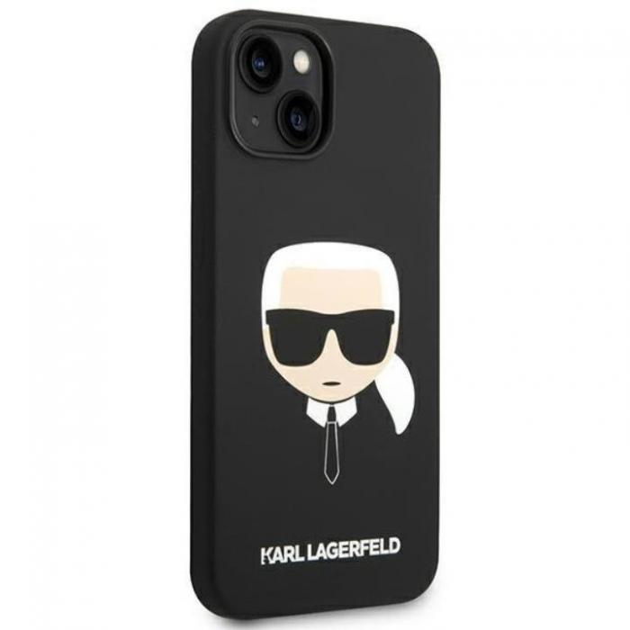 KARL LAGERFELD - Karl Lagerfeld iPhone 14 Skal Czarny Silicone Karl`s Head - Svart