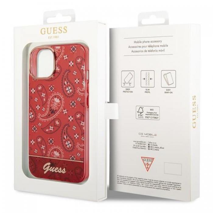 Guess - GUESS iPhone 14 Plus Skal Bandana Paisley - Rd