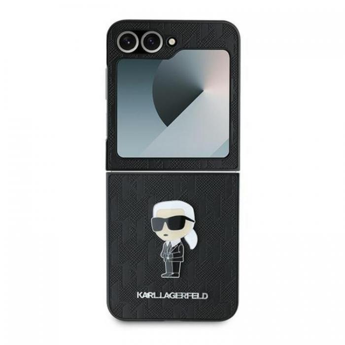 KARL LAGERFELD - Karl Lagerfeld Galaxy Z Flip 6 Mobilskal Saffiano Monogram Ikonik Pin