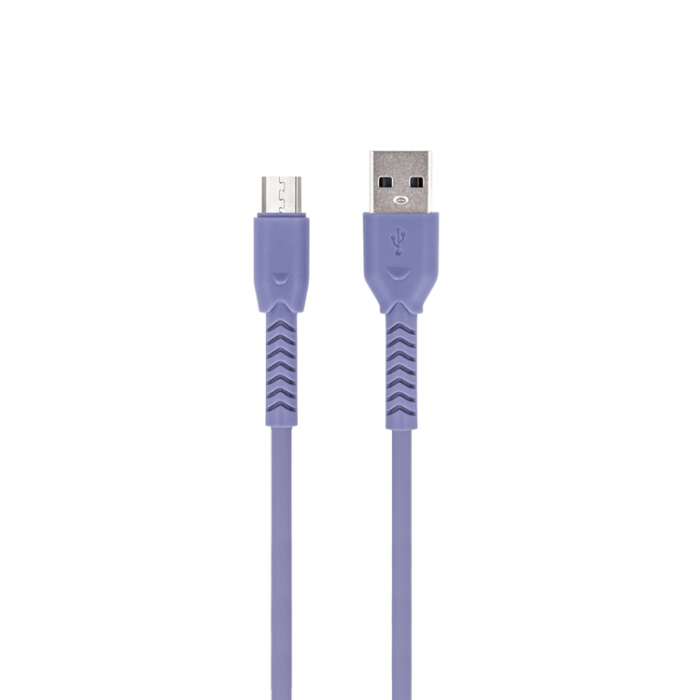 Maxlife - Maxlife Kabel USB till micro-USB 1m 3A MXUC-04 - Lila