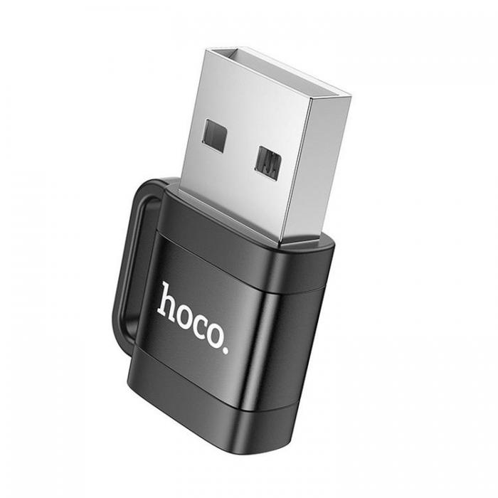 Hoco - Hoco Adapter OTG USB-A Till USB-C 3A UA31D - Svart