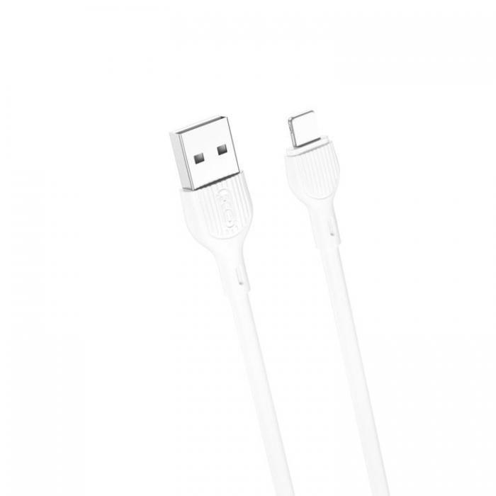 XO - XO USB-A Till Lightning Kabel 1m 2.1A NB200 - Vit