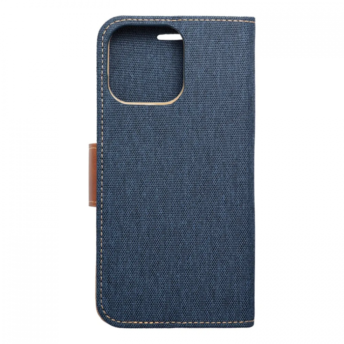 A-One Brand - iPhone 16 Plnboksfodral Canvas - Marinbl