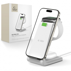 Tech-Protect - 3in1 Tech-Protect Trådlös Laddare iPhone/Apple Watch/Airpods - Vit