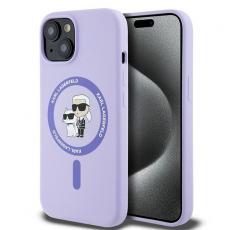 KARL LAGERFELD - Karl Lagerfeld iPhone 15 Mobilskal MagSafe Karl&Choupette Ring - Lila