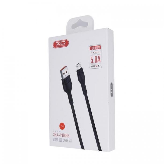 XO - XO USB Till MicroUSB 1m Kabel 5A NB55 - Svart