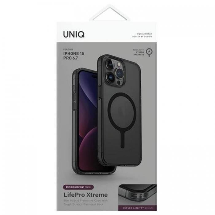 UNIQ - UNIQ iPhone 15 Pro Max Mobilskal Magsafe LifePro Xtreme - Frost Smoke