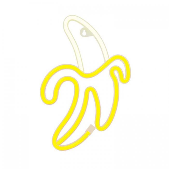 Forever Light - Forever Light LED Neon BANANA Bat FLNE10 + USB - Gul/Vit