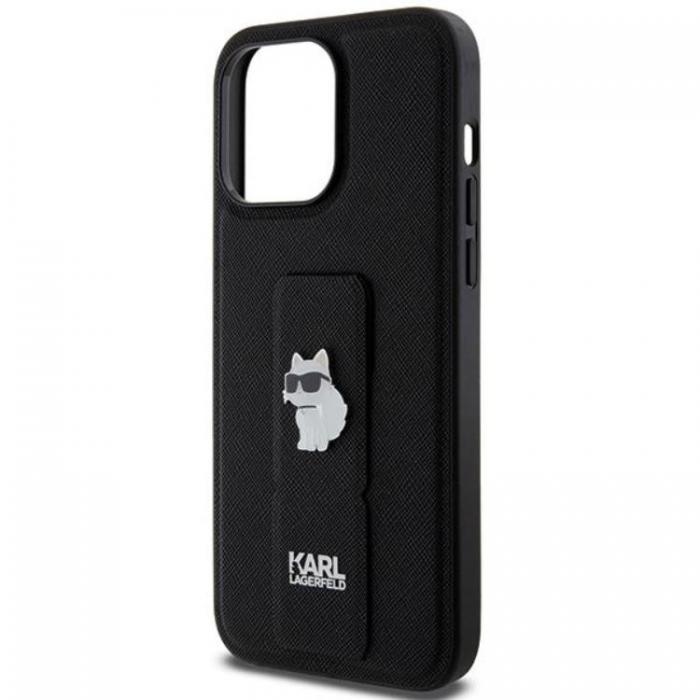 KARL LAGERFELD - KARL LAGERFELD iPhone 13 Pro Max Mobilskal Gripstand Pins - Svart