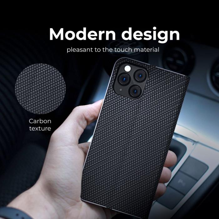 OEM - Redmi Note 11/11S Plnboksfodral Forcell Luna Carbon - Svart