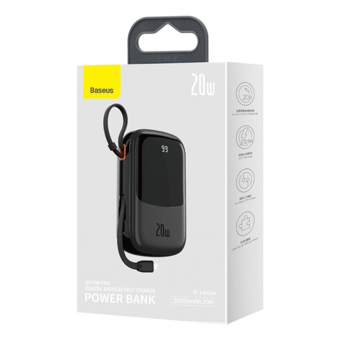 BASEUS - Baseus Powerbank 20000mAh 20W Qpow - Svart