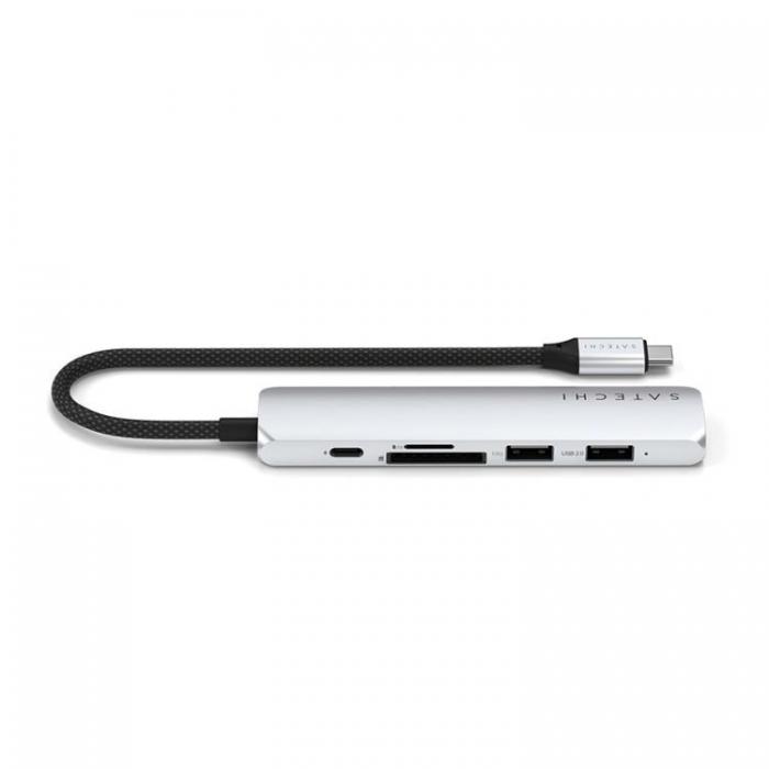 Satechi - Satechi 6-i-1 HUBB USB-C Slim Multiport Adapter - Silver