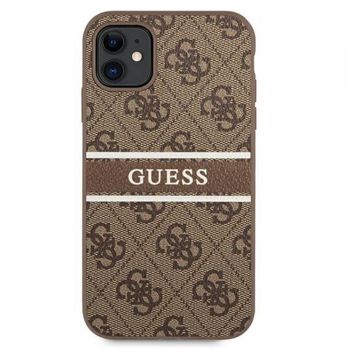 Guess - Guess iPhone 11 Hrt Fodral Brun Stripe