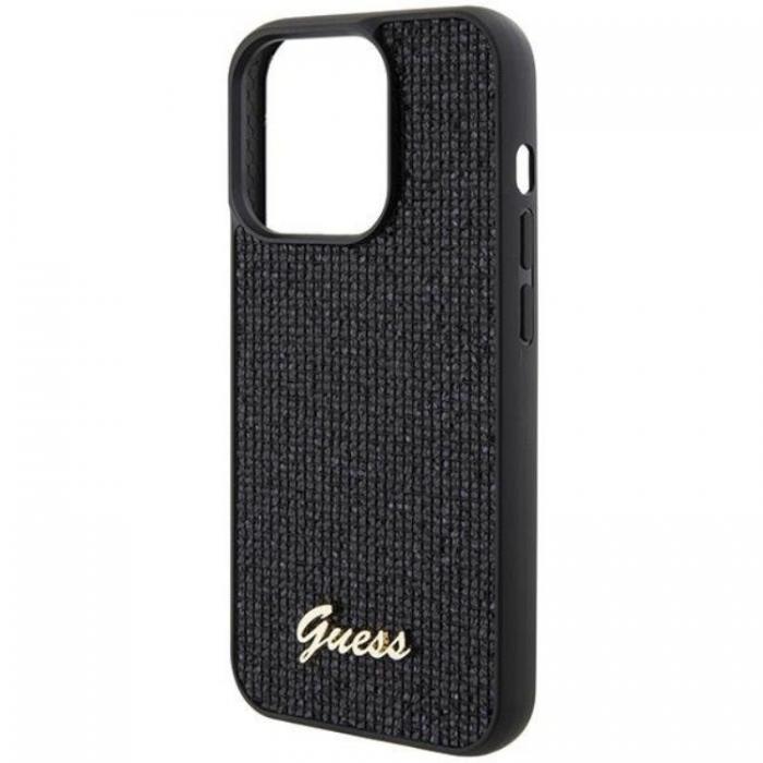 Guess - Guess iPhone 15 Pro Mobilskal Disco Metal Script - Svart