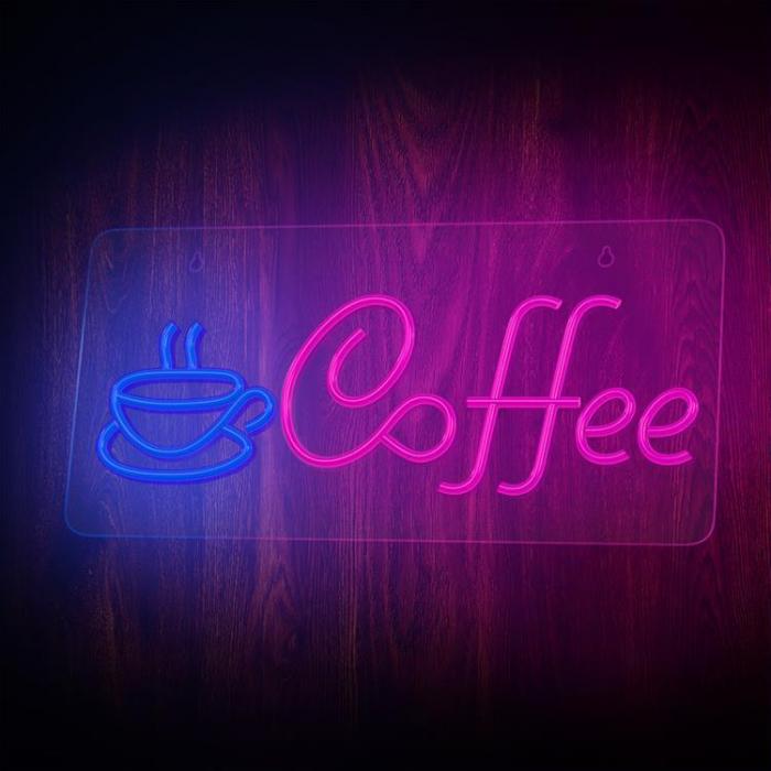 Neolia - Neolia LED Neon PLEXI COFFEE NNE11 - Rosa/Bl