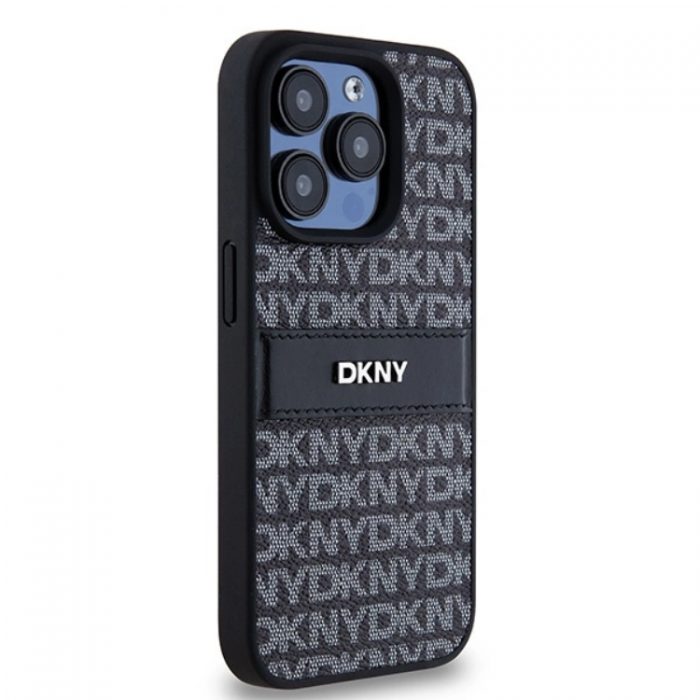 DKNY - DKNY iPhone 14 Pro Max Mobilskal Lder Mono Stripe & Metal Logo