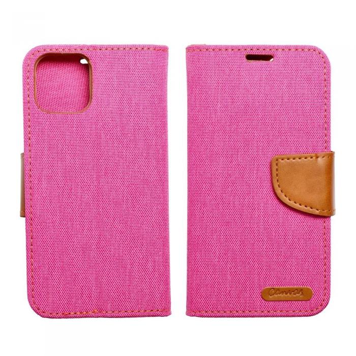 OEM - Galaxy A10 Plnboksfodral Canvas Nylon - Rosa