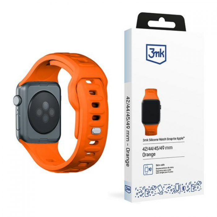 3MK - 3mk Apple Watch (42/44/45/49mm) Armband Silikon - Orange