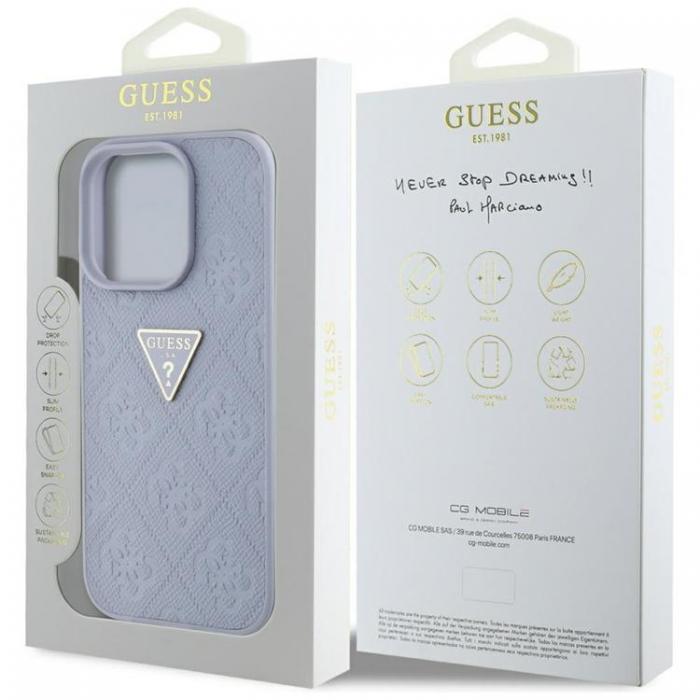 Guess - Guess iPhone 16 Pro Mobilskal Hot Stamp 4G Triangle Logo - Lila