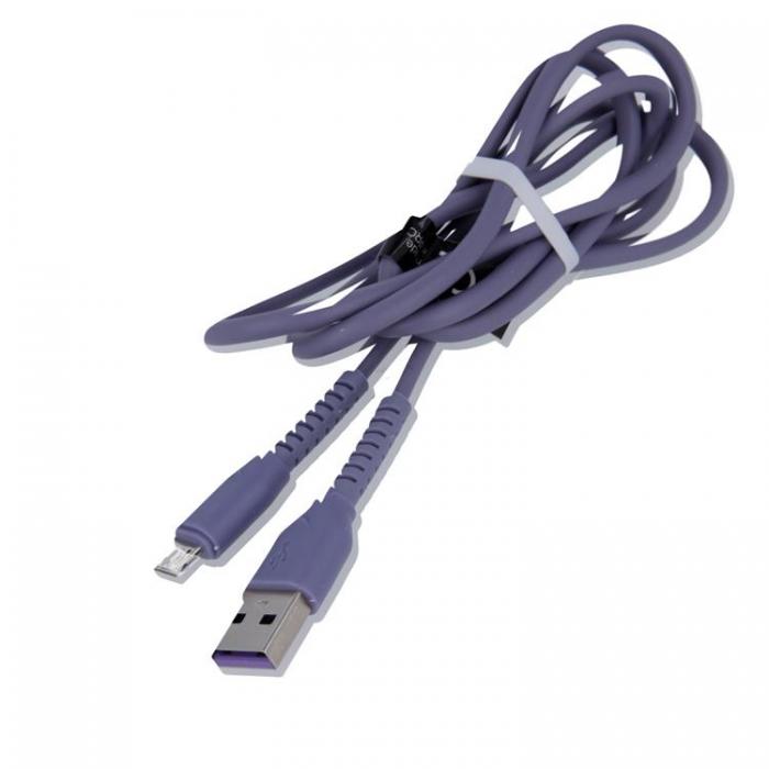 Maxlife - Maxlife Kabel USB till micro-USB 1m 3A MXUC-04 - Lila