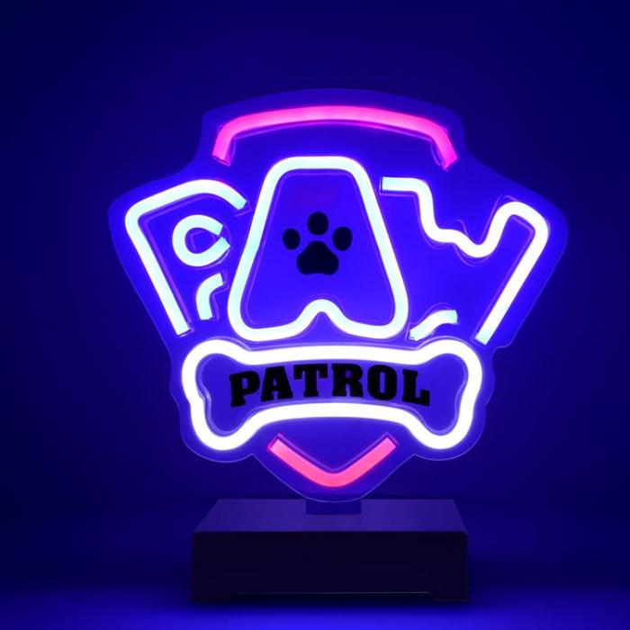 PAW PATROL - LED Neon Light PAW PATROL Logo p Stativ