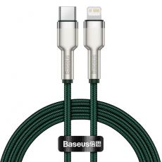 BASEUS - Baseus USB-C Till Lightning Kabel 20W 1m Cafule Metal PD Grön