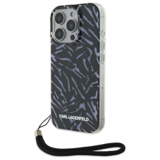 KARL LAGERFELD - Karl Lagerfeld iPhone 16 Pro Mobilskal Zebra Med Sladd - Lila