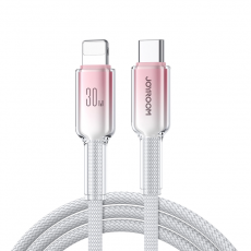 Joyroom - Joyroom S-A42 USB-C - Lightning 30W 1.2m Kabel Crystal-Clear Series - Vit