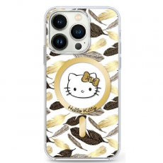 Hello Kitty - Hello Kitty iPhone 16 Pro Max Mobilskal MagSafe IML Golden Leaves - Vit