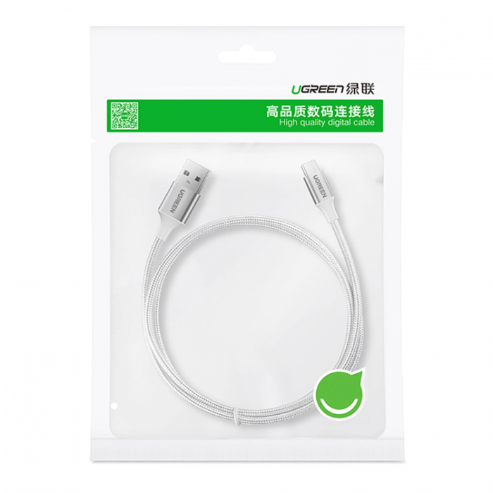 Ugreen - Ugreen USB-A Till USB-C 3A Kabel 2m QC US288 - Vit