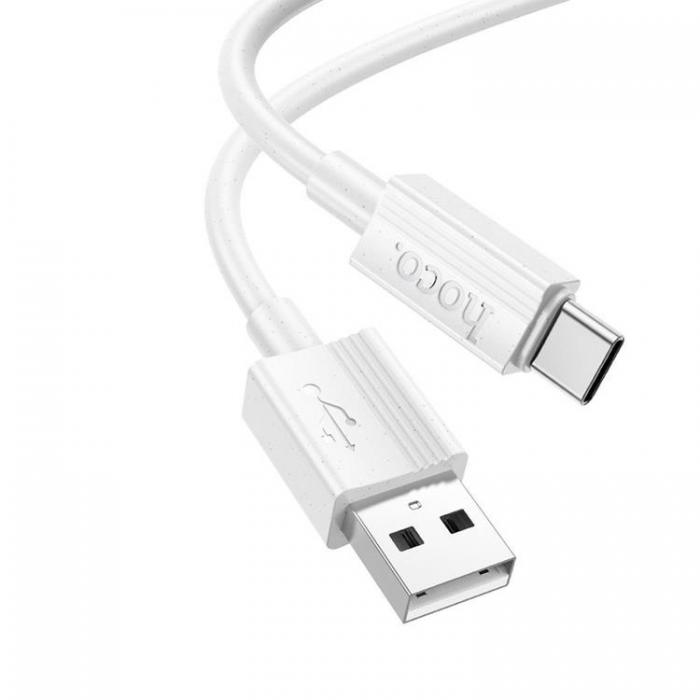 Hoco - HOCO USB-A Till USB-C 1m Kabel 3A X107 - Vit