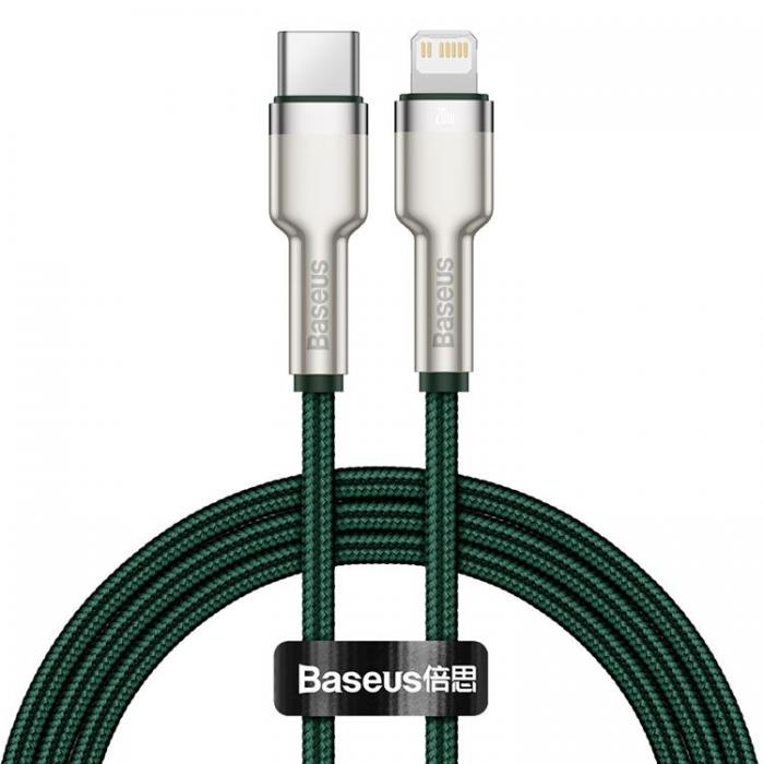 BASEUS - Baseus USB-C Till Lightning Kabel 20W 1m Cafule Metal PD Grn