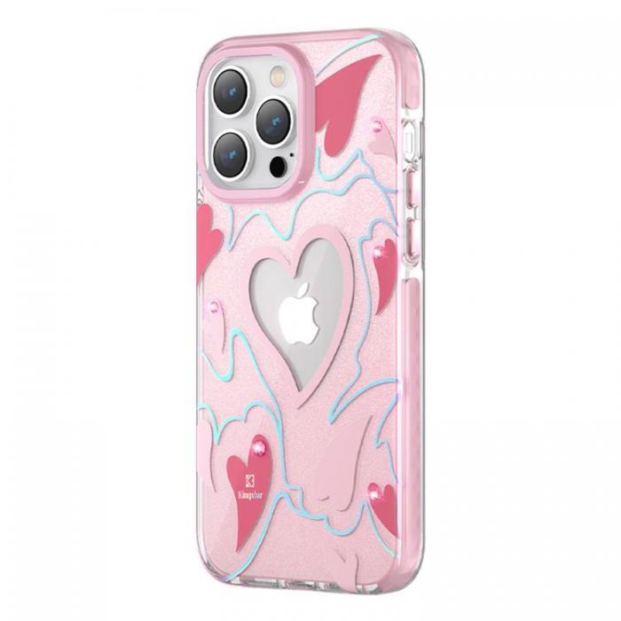 Kingxbar - Kingxbar iPhone 14 Pro Max Skal Heart Star - Rosa Heart