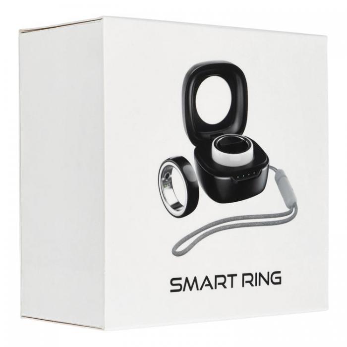 A-One Brand - Smart Ring Med Laddningsbox - Storlek (20mm)-Svart