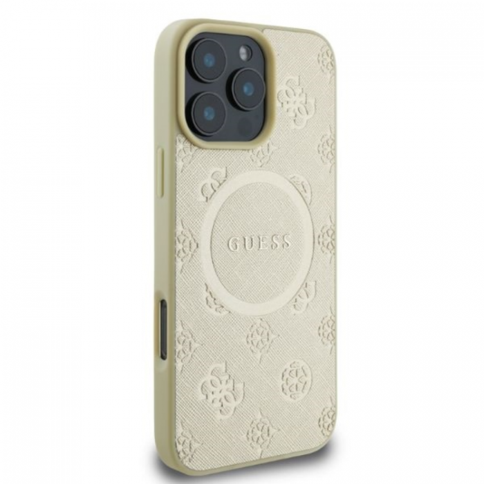 Guess - Guess iPhone 16 Pro Max Mobilskal Magsafe Saffiano Peony Logo